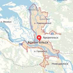 Карта: Архангельск