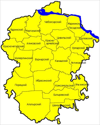 Карта: Чувашская Республика