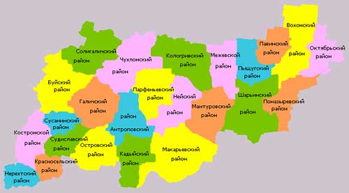 Карта: Костромская область