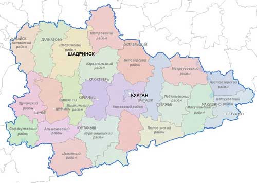 Карта: Курганская область
