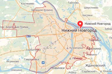 Карта: Нижний Новгород