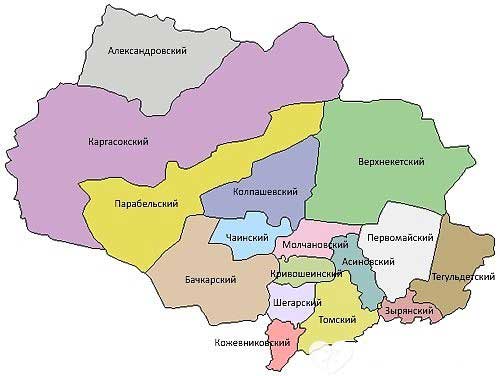 Карта: Томская область